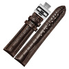 NP01 18mm Watch Band Женщины и мужчины с серебряным ремешком из телячьей кожи из бабочки с бабочкой черного / коричневого / темно-