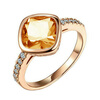Yoursfs @ Gorgerous Square Big Red Crystal Rings для женщин 18 K Розовое золото Позолоченные кольца Rhinestone 3 цвета Лучшие ювелирные изделия моды Siz