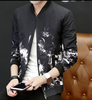 Casual Men'S Jacket Print Simple Zipper Youth Jacket Men Coats Winter Male Outerwear Autumn Overcoat Khaki ws7511 men s autumn winter wear british style slim coat khaki l