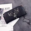 DALFR PU Leather Wallet Womens Leather Purses Ladies Designer Clutches Bag Women Luxury Handbags Women Bags Designer famous brand luxury cowhide genuine leather day clutches women large capacity butterfly diamond cover shoulder envelope hand bag