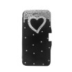 Funda Magnética De Cuero PU De Piel Dura Funda Ultra Delgada Funda Para Billetera Bling Diamond Rhinestone Crystal Para Apple IPhone 6 Azul