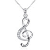 Fashion Jewelry Womens Accessories Musical Note Necklaces Pendants Anniversary Gift Classic Simple Accessories