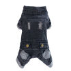 Perros De Invierno Ropa Jeans Abrigo Gato Perro Animal Traje Impreso Vaquero Jean Chaqueta Cuatro Piernas Ropa De Mezclilla Para Perros Negro