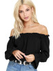 Blusa Para Mujer Top Sin Hombros De Color Liso Dulce