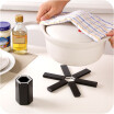 Cojín Negro Antideslizante Resistente Al Calor Trivet Pan Pot Pot Holder Mat Cocina