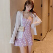 Fashion Womens Summer Dress Sleeveless Sexy Floral Print A-Line Beach Dress Short Dress