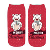 Christmas Funny Socks Women 3D Cartoon Funny Christmas Crazy Cute Amazing Novelty Print Ankle Socks