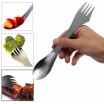 〖Follure〗1 Pc 3 In 1 Titanium Fork Spoon Spork Cutlery Utensil Combo Kitchen Outdoor Picn