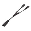 1PC IEC 320 C8 2Pin Macho A 2 X C7 Hembra Y Cable De Alimentación Dividido Aproximadamente 28 Cm