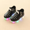 Zapatillas De Deporte Luminosas Para Niños De Dibujos Animados Nuevo Calzado De Diamantes De Imitación Botas LED Para Niños Zapatos Casuales Para Bebé