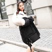 Winter 2018 new Korean urban leisure fashion elegant pure color real fur collar down jacket down coats down filled