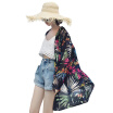 Cárdigan Fino Camisa De Gasa Floral Blusas Mujer De Moda 2020 Protector Solar Coreano Suelto Medio Largo Cárdigan Fino Abrigo De Playa