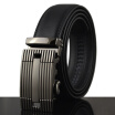 xsby Mens Comfort Genuine Leather Ratchet Dress Belt with Automatic Click Buckle