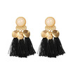 Bohemian style earrings&earrings with overstated alloy resin tassels