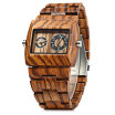 BEWELL ZS - W021C Hombres De Madera Reloj De Cuarzo Con Doble Movimiento