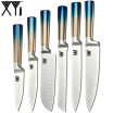 XYj Cuchillos De Cocina Hoja De Acero Inoxidable 8 Chef Rebanado De Pan 5 Utilidad 35 Fruta 7 Cuchillo De Acero Inoxidable Santoku