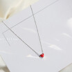 Red Love Heart Necklace Chains Classics Charm Elegant Jewelry Accessories