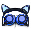 Kids Girls Headphones Cat Ear LED Foldable Stereo Music Gaming Flashing Headsets