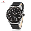 Naviforce 9118 Male Quartz Watch Leather Strap Calender Display Leisure Wristwatch For Men