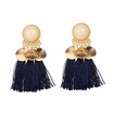 Bohemian style earrings&earrings with overstated alloy resin tassels