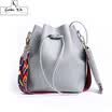 2019 Nueva Moda Colorida Correa Bucket Bag Mujeres de Alta Calidad Pu Bolso de Hombro de la Marca Desinger Señoras Crossbody Bolsos