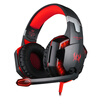KOTION EACH G2000 black red computer esports headset headset vibration game eat chicken wired headset desktop with microphone notebook subwoofer with microphone