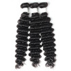 Allove 8A Brazilian Deep Wave Hair Bundles 3pcs Natural Black Wholesale Hair Weave