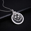 Fashion Magnifying Glass Exquisite Flower Vine Leaves Pendant Crystal Long Necklace for Women