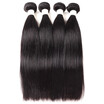 Allove 9A Brazilian Human Hair Weave Straight Hair 4 Bundles Natural Color