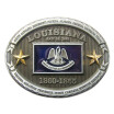 New Vintage Oval Louisiana State Flag Belt Buckle Gurtelschnalle Boucle de ceinture BUCKLE-FG021