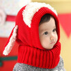Winter popular childrens scarf puppy shawl super soft wool baby ear cap warm knit linking cap