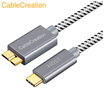 CABLE CREATION CC0760 Type-C mobile hard disk data cable extension cable type c to micro usb30 mobile hard drive cable usb-c alloy cotton net 1 m
