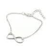 Moda Simple Retro Auspicioso Personalidad Digital 8 Palabras Pulsera Plata