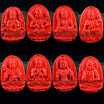 High Quality Natural Cinnabar Carved eight Buddha Lucky Amulet Pendant Necklace Women&Men pendants Jewelry Gift