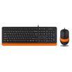 Shuangfeiyan A4TECH F1010 ultra-thin fashion keyboard&mouse wired set office home laptop mouse&keyboard set vitality orange