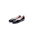 IDIFU Womens Simple Round Toe Low-cut Wide Width Slip-on Flats Pumps Shoes