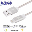 Para IPhone Cargador 12M Premium A USB Cable 8 Pines Cable De Carga Trenzado De Nylon - SILVER