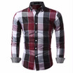 Men Shirts Fit Mens Dress Plaid Shirts Male Clothes Social Casual Shirt Men Brand Chemise Homme Large size XXXL