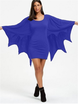Pure color bat sleeve skirt