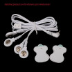 Electrode Lead Wires Connecting Cables with 4 Buttons for Digital TENS Therapy Machine Massager 35mm Plug Personal Care