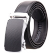 xsby Mens Leather Ratchet Dress Belt with Automatic Buckle