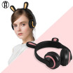 WH ZW-19 Bluetooth Stereo Cat Ear Headphones Flashing Glowing 7 Colors LED Light Gaming Headset For PC Laptop Computer Phone