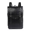 PU Leather Laptop Business Backpack Mens Slim Dual Handcrafted Vintage Shoulder Bag Casual Travel Bag Large School College Bookbag