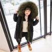 Baby girl winter clothes winter girl jacket autumn baby girl jacket natural fox fur collar girl jacket discount warm childrens