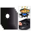 4pcs Glass Fiber Gas Cooker Protection Pad Reusable Burner Cover Liner Mat Boiler Face Clean Pads Tools of Home Kitchen