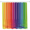 Water Lines Rainbow Polyester Shower Curtain Bathroom Curtain High Definition 3D Printing Water-Proof