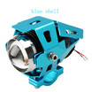 1PCS 125W motorcycle headlights 12V auxiliary working lamp U8 U5 led motorbike spotlight accessories 12V moto DRL spot head light
