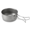 Cuenco De Titanio 400ML Tazón De Sopa Súper Liviano Vajilla Portátil Cesto De Cocina Con Mango Plegable