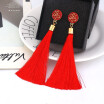 Women Fashion Bohemian Earrings Jewelry Long Tassel Fringe Boho Hook Drop Dangle