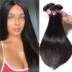 Unice Hair 3 Bundles Indian Hair Straight Human Hair Weaves Natural Color 3pieceLot